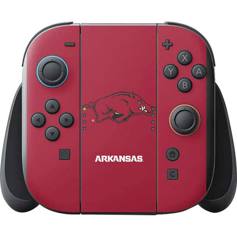 University of Arkansas-Fayetteville Razorbacks Red Logo Nintendo Switch 2 (2025) with Joy-Con Skin